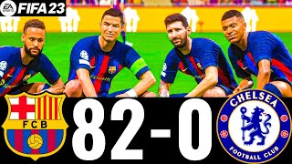 FIFA 23  MESSI RONALDO MBAPPE NEYMAR ALL STARS  FC BARCELONA 820 CHELSEA  UCL FINAL [upl. by Brent5]