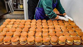 100 handmade meatball patties amp Hundreds of cheese meatball burgers sold a day│Korean street food [upl. by Ettenyl]