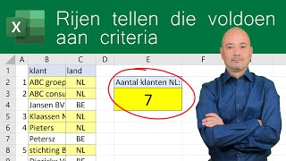 Rijen tellen die voldoen aan criteria AANTALALS en AANTALLENALS [upl. by Yleen]