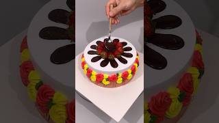 How to decorate cakes with chocolate chocolate cake cakedecorating [upl. by Llebana574]