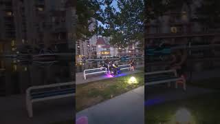 Downtown Kelowna BC Okanagan Lake Bike Rave bikelife rave britishcolumbia music [upl. by Arodaeht]