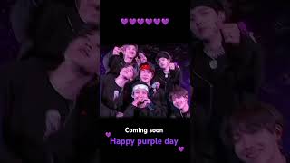 💜Coming soon 🥰🥰🥰🥰💜 💜💜Happy purple day army 💜💜💜💜edit music nice btsshortvideo btsarmy💜 [upl. by Kirsch428]