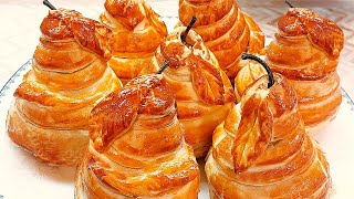 Irresistible Pears in Puff Pastry Delight  Easy amp Elegant Dessert Recipe A Culinary Delight [upl. by Atelokin]