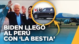 Joe Biden arribó al Perú con La Bestia y francotiradores Así fue recibido por los peruanos [upl. by Barbuto]