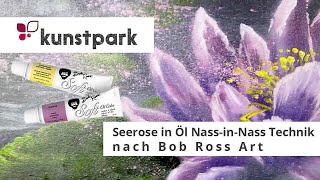 Seerose malen  Bob Ross Ölmalerei NassinNass  Tutorial [upl. by Andy]