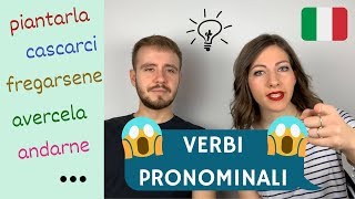 I VERBI PRONOMINALI in italiano fregarsene farcela andarne cascarci Cosa significano 😱 [upl. by Feingold]