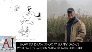 How to Draw Snoopy Happy Dance with Peanuts Animator Larry Leichliter [upl. by Kcaz530]