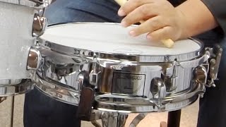 Caixa XPro Piccolo Steel Shell 14x35quot Snare Sound Check [upl. by Afatsuom818]