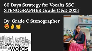 60 Days Strategy for learning Vocabs😍📚By GRADE C STENOGRAPHER ssc vocabs lbsnaa stenographer [upl. by Nare476]