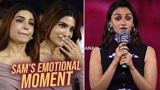 Samantha Gets Emotional To Alia Bhatt Words  JIGRA Movie Pre Release Event  Manastars [upl. by Htiderem]