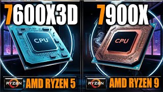 7600X3D vs 7900X Benchmarks  Gaming Benchmarks  Applications Tests [upl. by Gayel933]