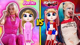 Harley Quinn 🩷❤️Margot Robbie V💲 Barbie girl Margot Robbie ♥️💙 my talking Angela 2 new Cosplay 🥰 [upl. by Anivek594]