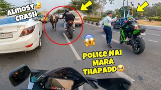 Police walu nai Thapadd marr diya😱 Angry cops VS biker😓 I almost crashed my Duke390🥺 [upl. by Irat914]