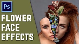 Cara Membuat Flower Face Effects  TUTORIAL PHOTOSHOP [upl. by Ymarej913]