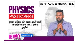 2010 AL PHYSICS ESSAY 01 භ්‍රමණ චලිතය ROTATIONAL MOTION [upl. by Taddeo]