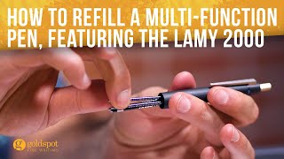 How to refill a multifunction ballpoint pen featuring the Lamy 2000 4color pen  Quick Tips 20 [upl. by Mini292]