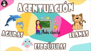 Acentuación  Palabras agudas llanas y esdrújulas  Aula chachi  Vídeos educativos para niños [upl. by Gnaoh]