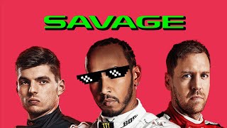 f1 drivers being savage for 11 minutes straight [upl. by Nnylannej]