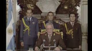 6° Aniversario del Golpe de Estado 1976  Discurso de Galtieri  Guerra de Malvinas [upl. by Kcirddehs]