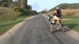 Mile Long Wheelie on 4 wheeler ATV 65 MPH [upl. by Sutherland]