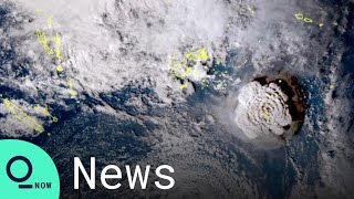 Volcano Eruption Near Tonga Seen From Space [upl. by Yenot]