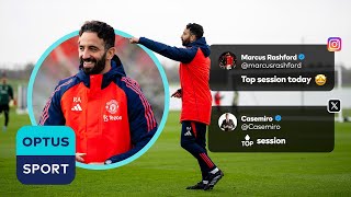 FIRST TRAINING Ruben Amorim takes charge of Manchester United at Carrington and the players love it [upl. by Enrique722]