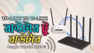 How to Setup Acces Point Mode on Tplink Router With a Ethernet Cable  Router To Router Connection [upl. by Abisha]