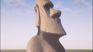 Moai Head Build Minecraft  TimeLapse  Tutorial [upl. by Alletneuq]