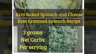 Baked Spinach and Cheese  Creamed Spinach Creamy Spinach Sauce Low Low Cal [upl. by Erline472]