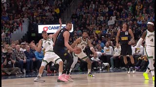 Nikola Jokić spins and Destroy Kristap Porzingis with Nasty Dunk 💥 [upl. by Odetta]