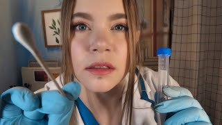 ASMR Hospital THOROUGH Full Body Exam for Infectious Disease Consult  Lots of Culture Swabs [upl. by Euqina]