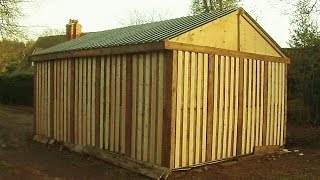 PALLET SHED HOW I BUILT IT Free or Cheap Shed from Recycled Pallets DIY Garage Storage part 2 [upl. by Faria]