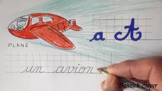 Alphabet Français pour les petits  prononciation et écriture cursive [upl. by Mandle]