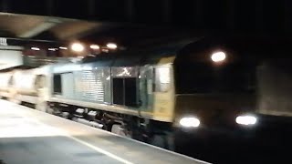 150424  Class 66  66523 TampT 66414 Crewe Basford Hall to Llandudno Junction  Engineering Train [upl. by Eleda]