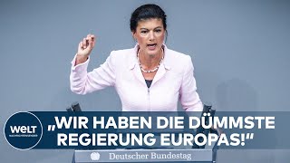 „Wie bescheuert ist das denn Wir haben die dümmste Regierung Europas“ WAGENKNECHT teilt aus [upl. by Arakihc]