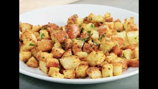 Andrew Zimmern Cooks Garlic amp Herb Croutons [upl. by Letsyrc]