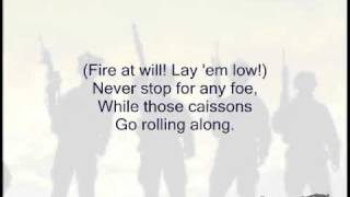 The Caisson Song Original US Army Song  Singalong with Lyrics [upl. by Duarte]