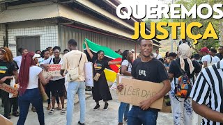 Estudantes Moçambicanos no Brasil se reuniram para uma marcha pacifica [upl. by Dnomasor]