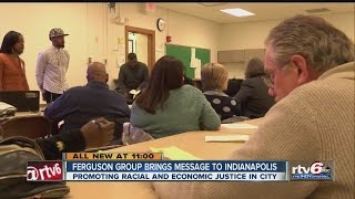 Ferguson youth bring message to Indianapolis [upl. by Anilorac]