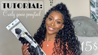 15 EASY HIGH CURLY PONYTAIL  Feat ORGANIQUE hair [upl. by Cowey491]