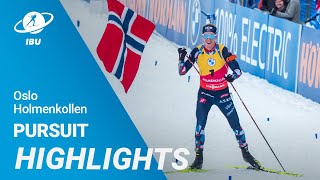 World Cup 2223 Oslo Holmenkollen Men Pursuit Highlights [upl. by Nitsirk720]