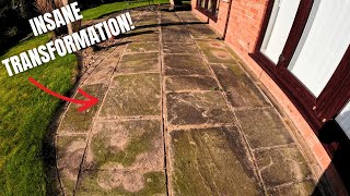 FORGOTTEN Indian Sandstone Patio Gets CLEANED [upl. by Uahsoj782]