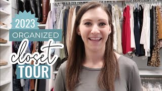 2023 ORGANIZED CLOSET TOUR  Part 1  Easy Ways To Organize Your Closet [upl. by Canotas]