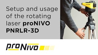 Setup and usage of the rotating laser proNIVO PNRLR 3D [upl. by Vassell]