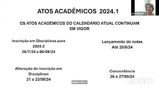 novo calendário acadêmico 20241 [upl. by Dorothy544]