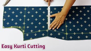 KurtiSuit Cutting and Stitching Step by StepEasy Kurti Cutting for Beginners with Very Useful Tips [upl. by Dopp]