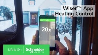 Wiser™ App for Smart Thermostats amp Heating Control  Schneider Electric [upl. by Ellinet]