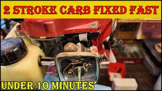 2 Stroke Carb  No Start  Fast Diagnosis  DIY Easy  Mantis Rototiller [upl. by Shornick687]