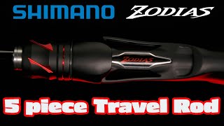 NEW TRAVEL FISHING ROD  SHIMANO ZODIAS 5 PIECE [upl. by Pompei760]