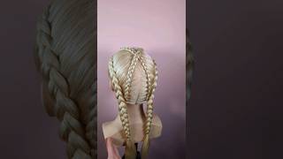 Xbraids 💥 hairtutorial braids hairstyle [upl. by Jacobba]